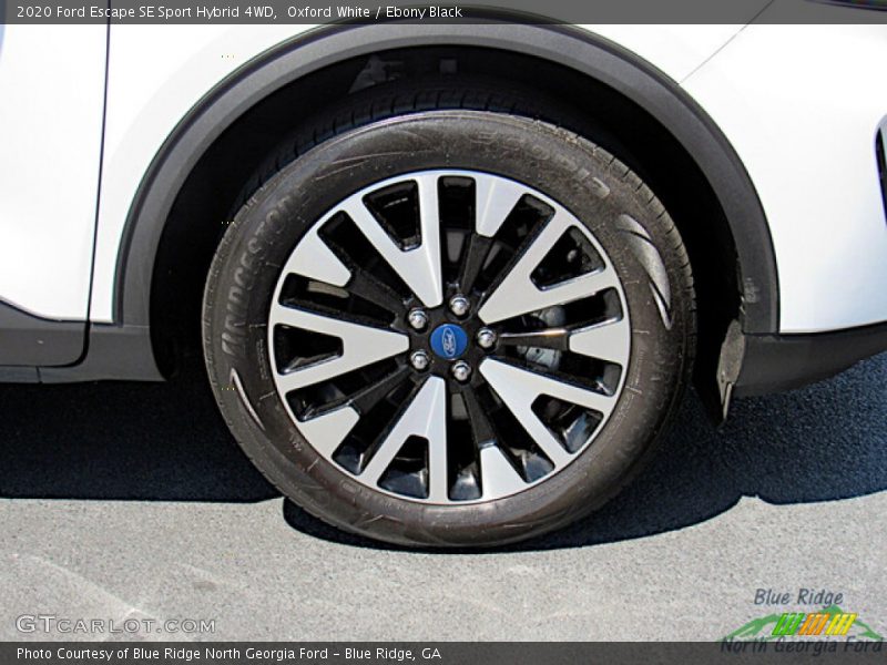 Oxford White / Ebony Black 2020 Ford Escape SE Sport Hybrid 4WD
