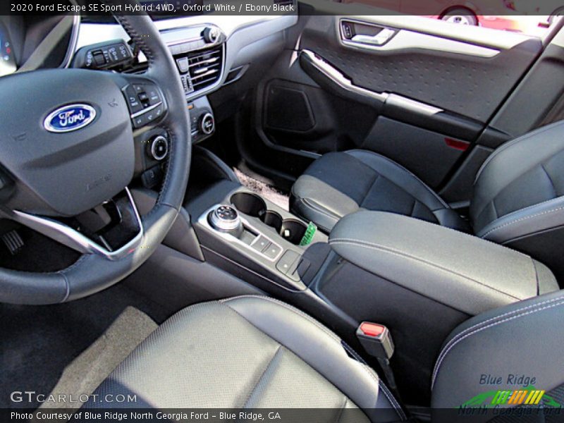 Oxford White / Ebony Black 2020 Ford Escape SE Sport Hybrid 4WD