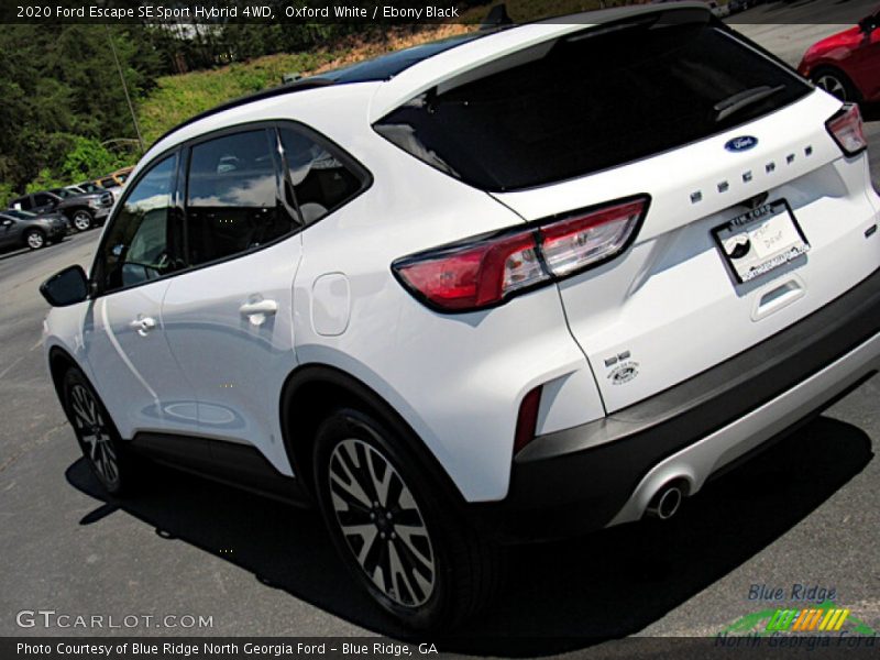 Oxford White / Ebony Black 2020 Ford Escape SE Sport Hybrid 4WD