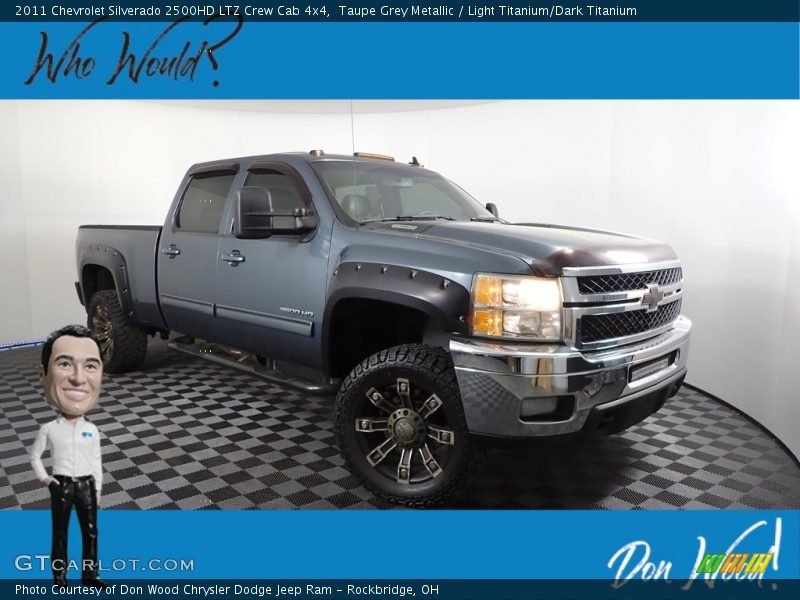 Taupe Grey Metallic / Light Titanium/Dark Titanium 2011 Chevrolet Silverado 2500HD LTZ Crew Cab 4x4