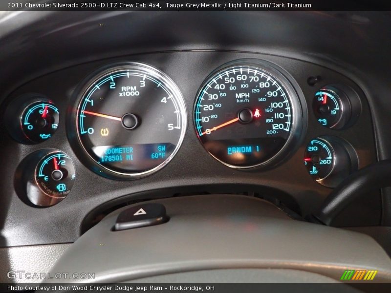 Taupe Grey Metallic / Light Titanium/Dark Titanium 2011 Chevrolet Silverado 2500HD LTZ Crew Cab 4x4