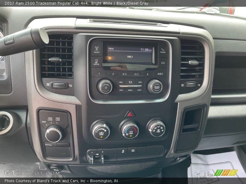 Bright White / Black/Diesel Gray 2017 Ram 2500 Tradesman Regular Cab 4x4