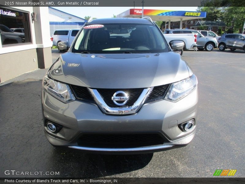 Gun Metallic / Charcoal 2015 Nissan Rogue SL AWD