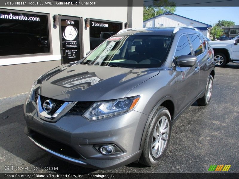 Gun Metallic / Charcoal 2015 Nissan Rogue SL AWD