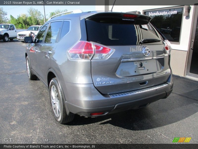 Gun Metallic / Charcoal 2015 Nissan Rogue SL AWD