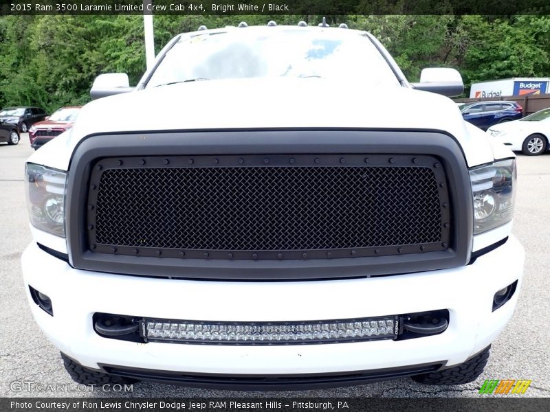 Bright White / Black 2015 Ram 3500 Laramie Limited Crew Cab 4x4