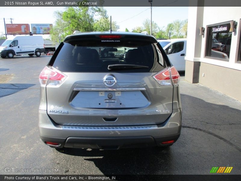 Gun Metallic / Charcoal 2015 Nissan Rogue SL AWD