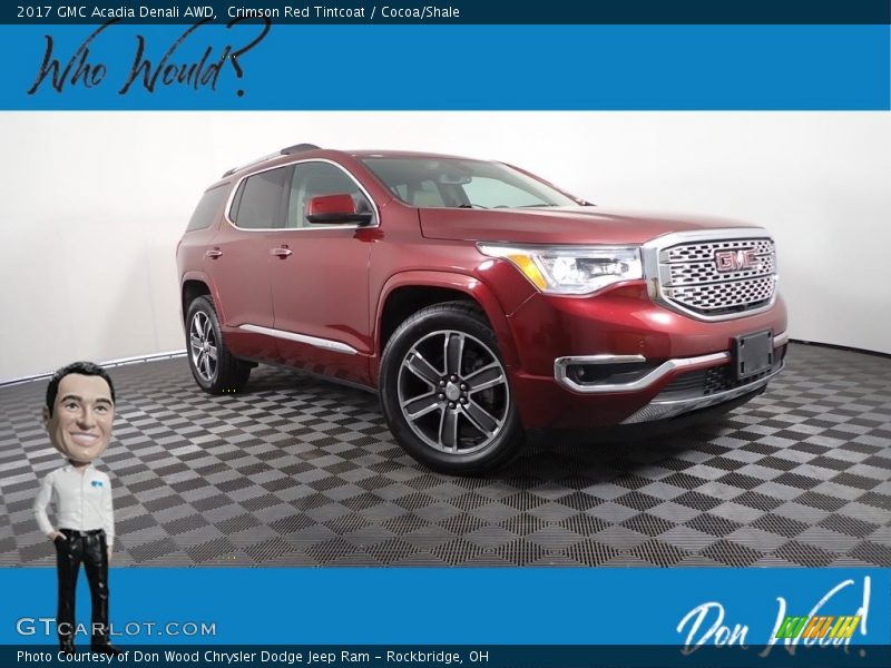 Crimson Red Tintcoat / Cocoa/Shale 2017 GMC Acadia Denali AWD