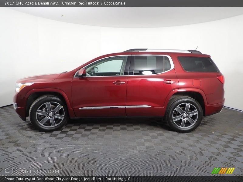 Crimson Red Tintcoat / Cocoa/Shale 2017 GMC Acadia Denali AWD