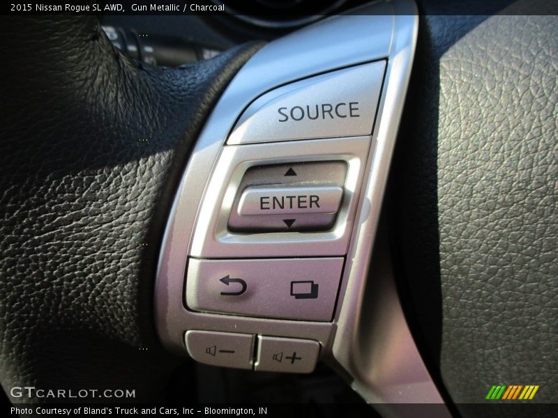 Gun Metallic / Charcoal 2015 Nissan Rogue SL AWD