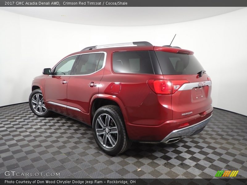 Crimson Red Tintcoat / Cocoa/Shale 2017 GMC Acadia Denali AWD