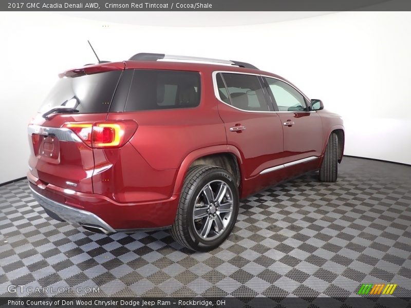 Crimson Red Tintcoat / Cocoa/Shale 2017 GMC Acadia Denali AWD