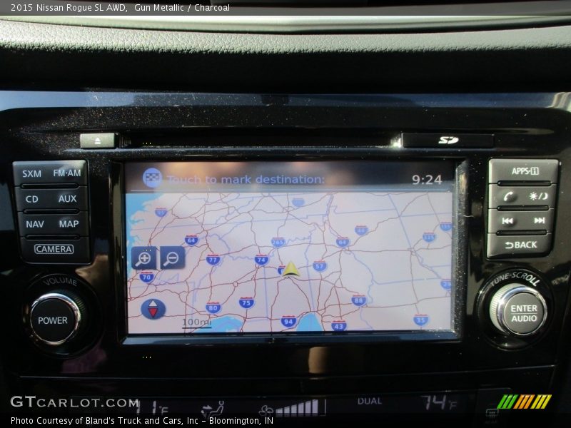 Gun Metallic / Charcoal 2015 Nissan Rogue SL AWD