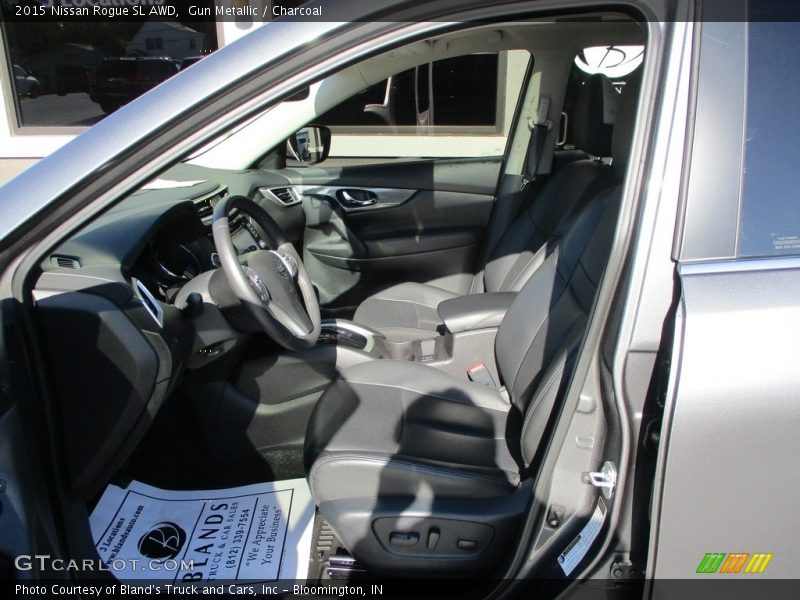 Gun Metallic / Charcoal 2015 Nissan Rogue SL AWD