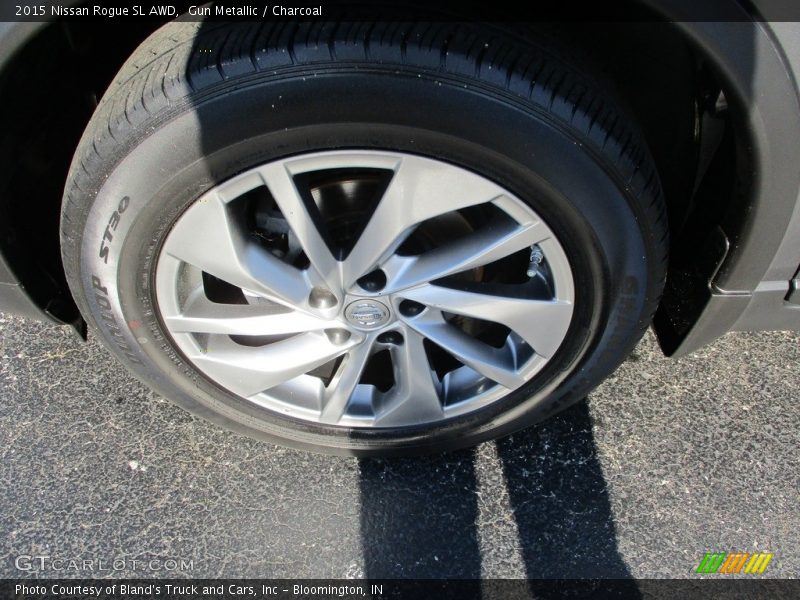 Gun Metallic / Charcoal 2015 Nissan Rogue SL AWD