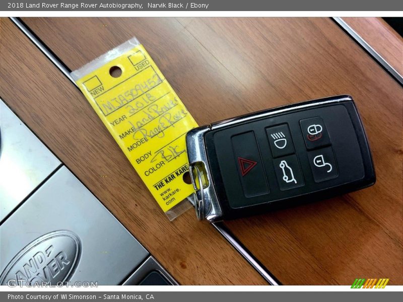 Keys of 2018 Range Rover Autobiography