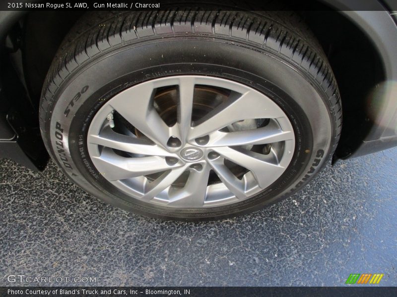Gun Metallic / Charcoal 2015 Nissan Rogue SL AWD