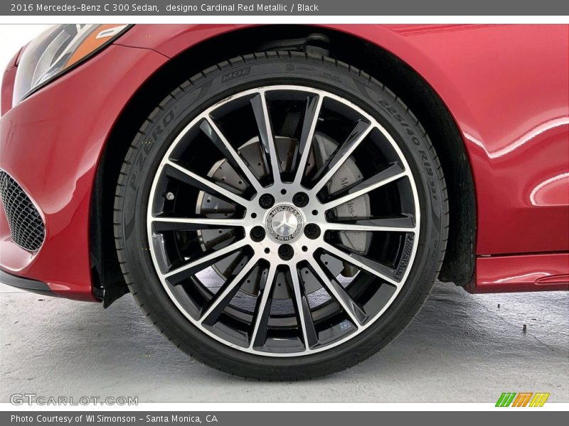 designo Cardinal Red Metallic / Black 2016 Mercedes-Benz C 300 Sedan