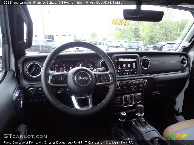 Bright White / Black/Dark Saddle 2022 Jeep Wrangler Unlimited Sahara 4XE Hybrid