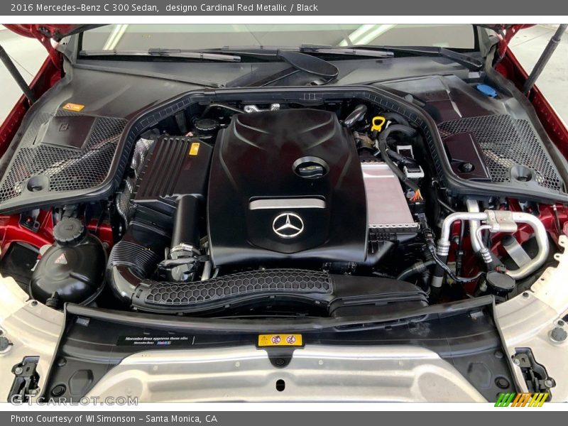 designo Cardinal Red Metallic / Black 2016 Mercedes-Benz C 300 Sedan