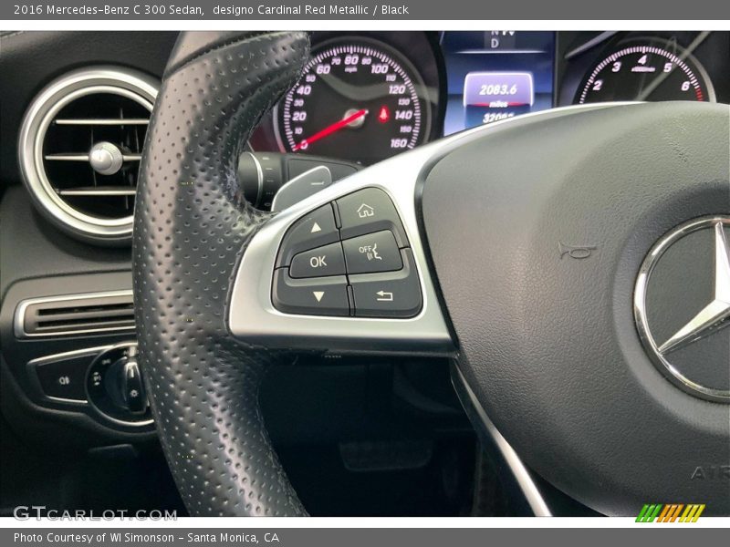 designo Cardinal Red Metallic / Black 2016 Mercedes-Benz C 300 Sedan