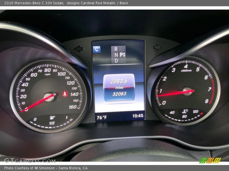 designo Cardinal Red Metallic / Black 2016 Mercedes-Benz C 300 Sedan