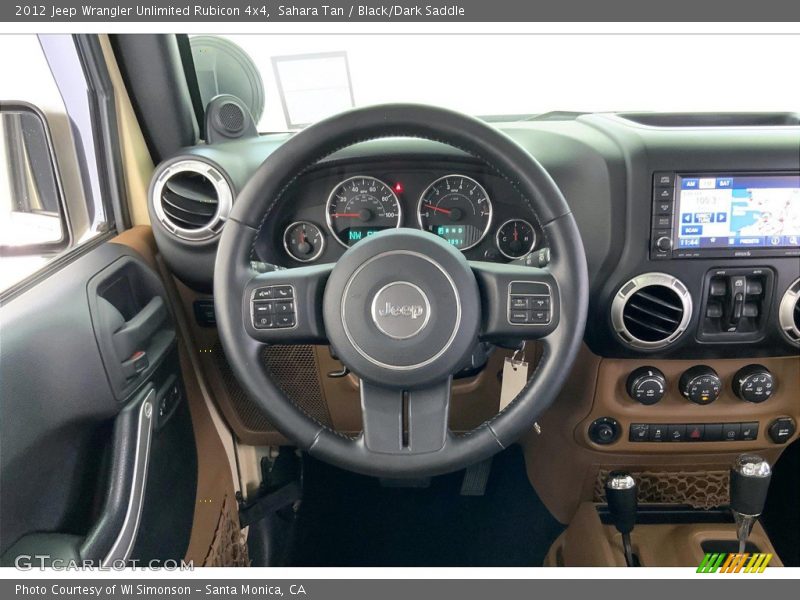 Sahara Tan / Black/Dark Saddle 2012 Jeep Wrangler Unlimited Rubicon 4x4