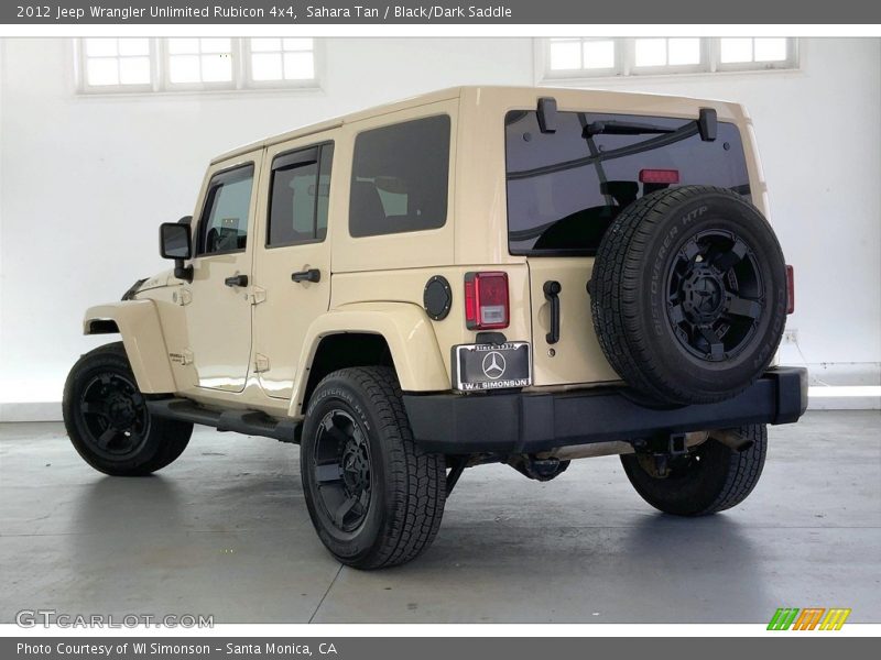 Sahara Tan / Black/Dark Saddle 2012 Jeep Wrangler Unlimited Rubicon 4x4