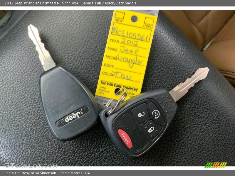 Sahara Tan / Black/Dark Saddle 2012 Jeep Wrangler Unlimited Rubicon 4x4