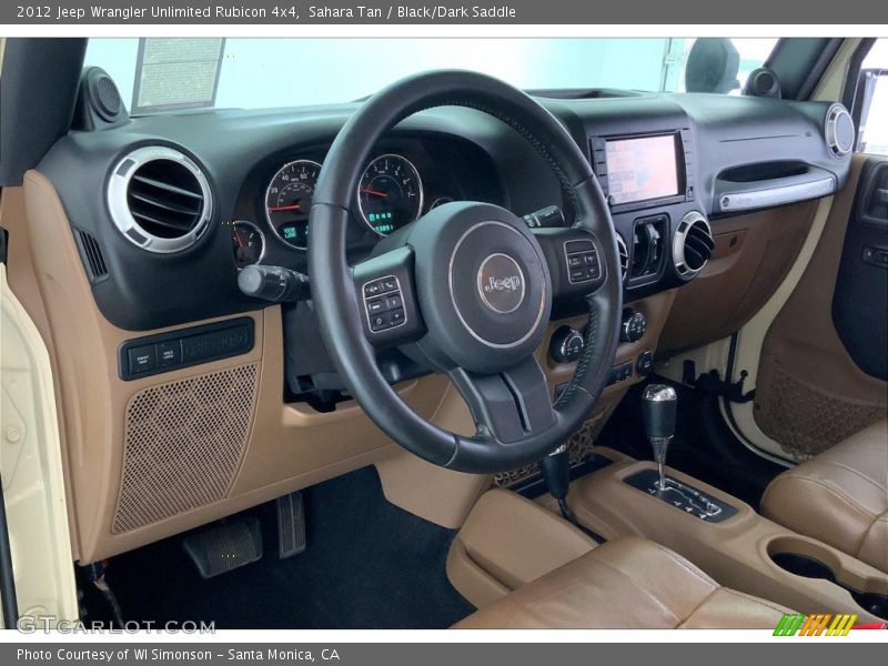 Sahara Tan / Black/Dark Saddle 2012 Jeep Wrangler Unlimited Rubicon 4x4