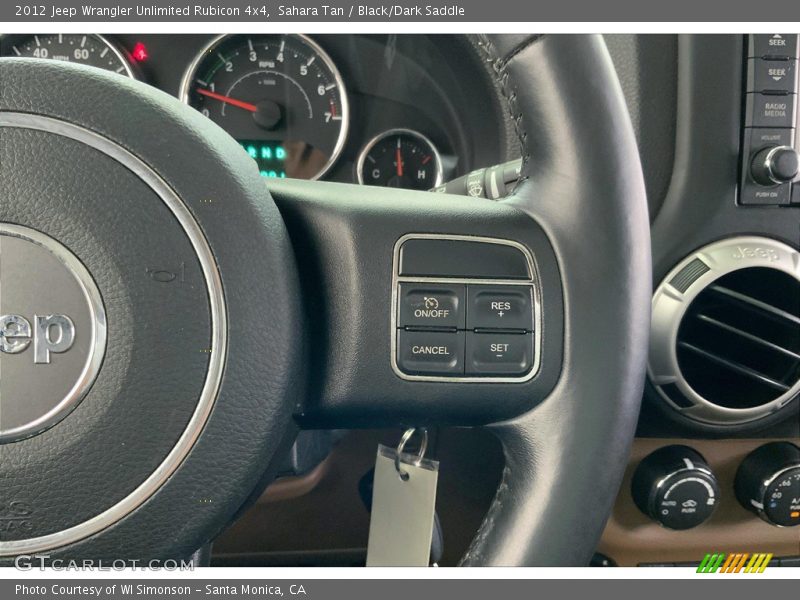 Sahara Tan / Black/Dark Saddle 2012 Jeep Wrangler Unlimited Rubicon 4x4