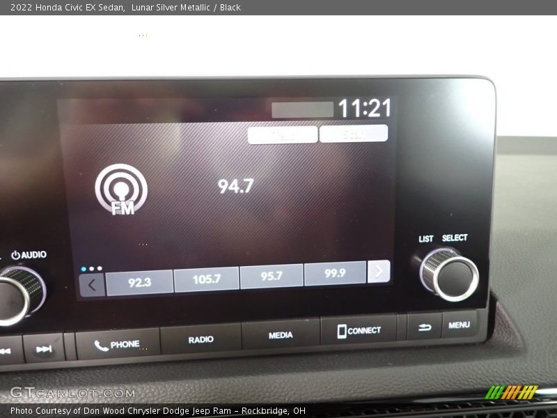 Lunar Silver Metallic / Black 2022 Honda Civic EX Sedan