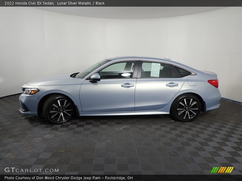 Lunar Silver Metallic / Black 2022 Honda Civic EX Sedan
