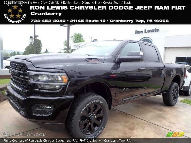 Diamond Black Crystal Pearl / Black 2022 Ram 2500 Big Horn Crew Cab Night Edition 4x4