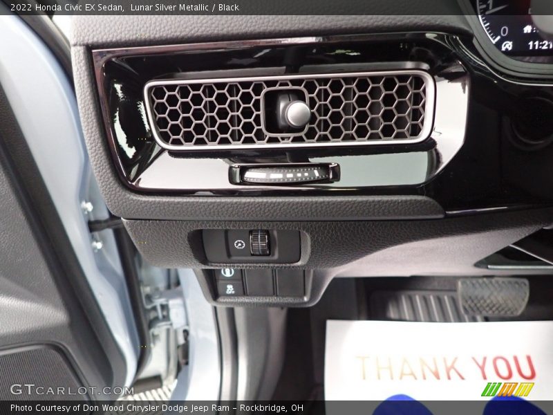 Lunar Silver Metallic / Black 2022 Honda Civic EX Sedan