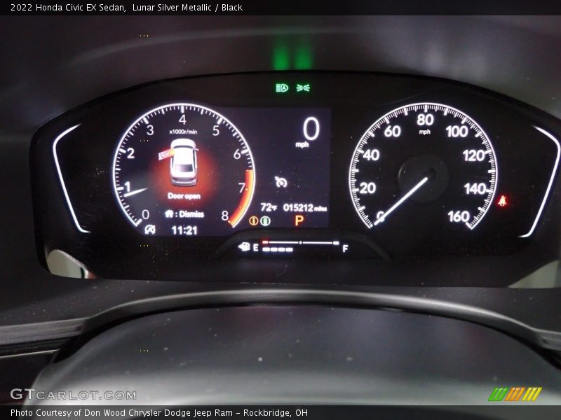 Lunar Silver Metallic / Black 2022 Honda Civic EX Sedan