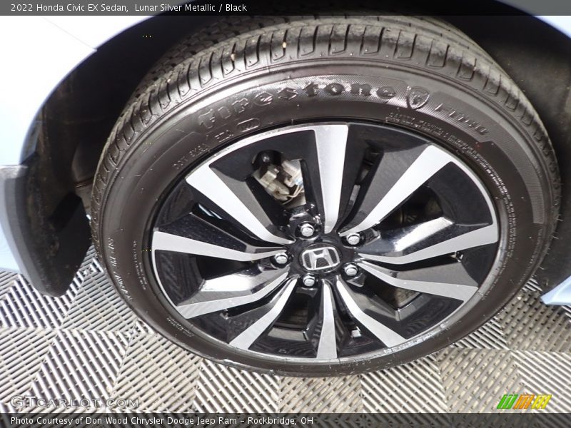 Lunar Silver Metallic / Black 2022 Honda Civic EX Sedan