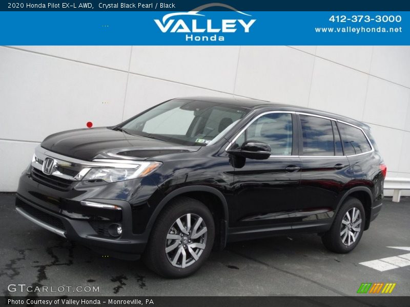 Crystal Black Pearl / Black 2020 Honda Pilot EX-L AWD