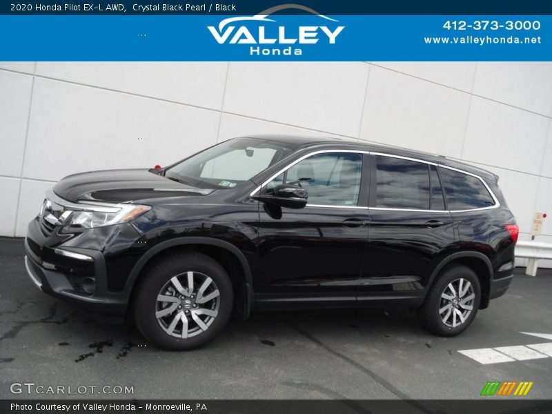 Crystal Black Pearl / Black 2020 Honda Pilot EX-L AWD