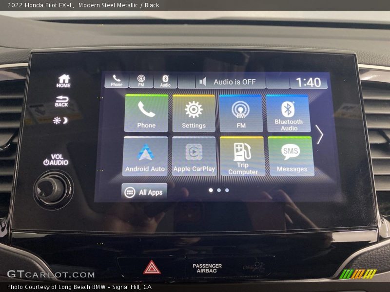 Modern Steel Metallic / Black 2022 Honda Pilot EX-L