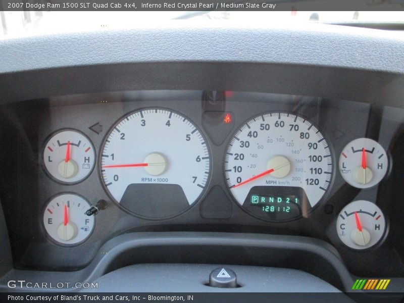 Inferno Red Crystal Pearl / Medium Slate Gray 2007 Dodge Ram 1500 SLT Quad Cab 4x4