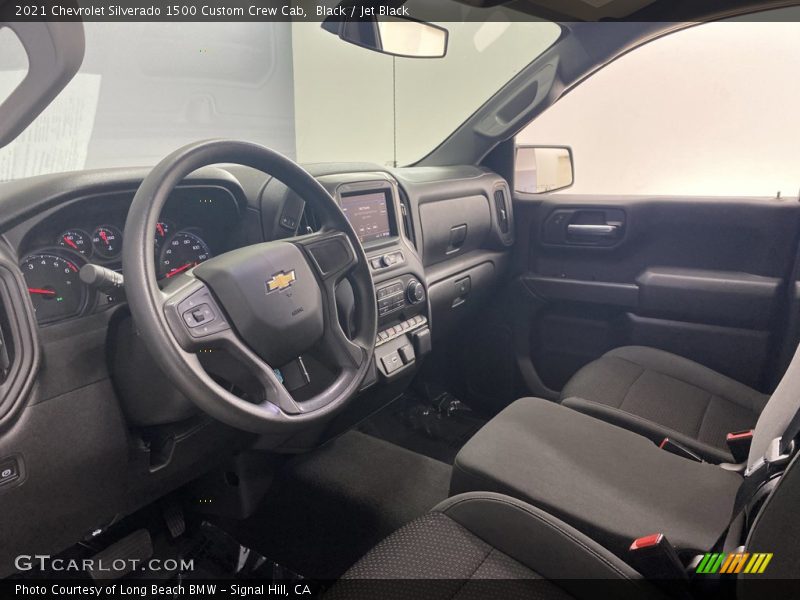  2021 Silverado 1500 Custom Crew Cab Jet Black Interior
