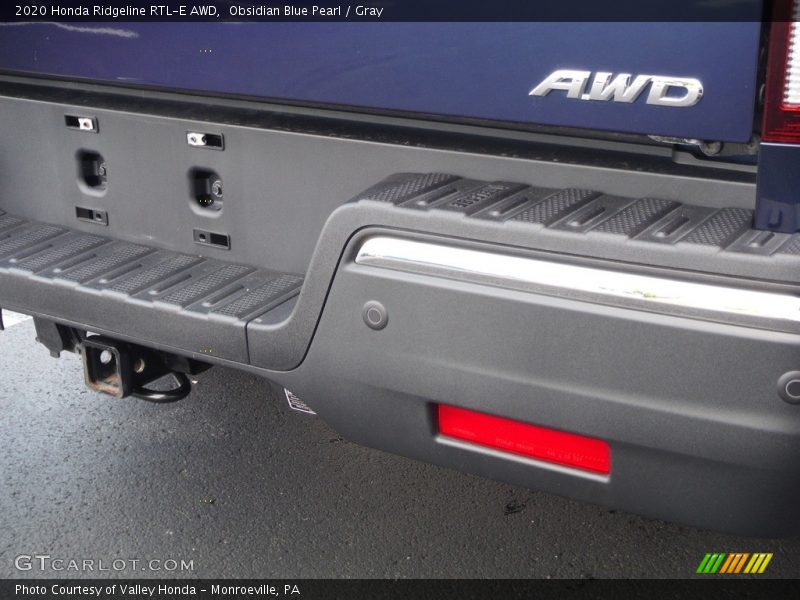 Obsidian Blue Pearl / Gray 2020 Honda Ridgeline RTL-E AWD