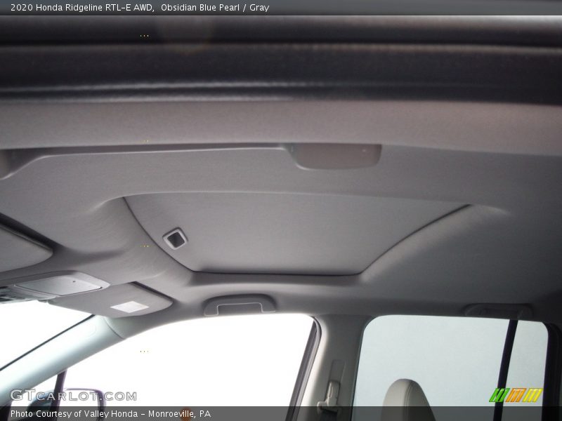 Obsidian Blue Pearl / Gray 2020 Honda Ridgeline RTL-E AWD