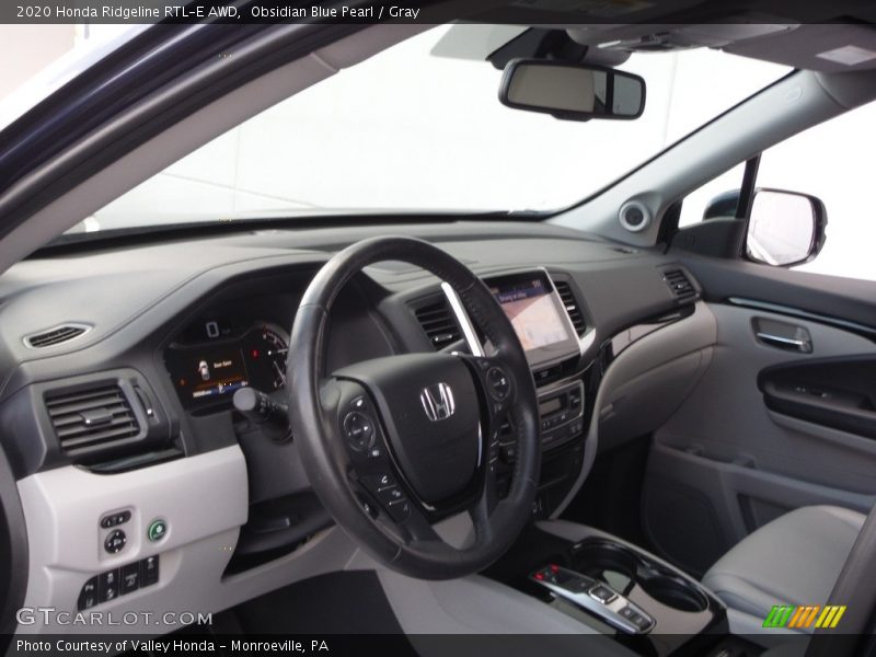 Obsidian Blue Pearl / Gray 2020 Honda Ridgeline RTL-E AWD