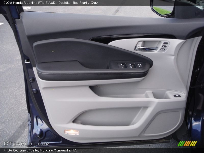 Obsidian Blue Pearl / Gray 2020 Honda Ridgeline RTL-E AWD