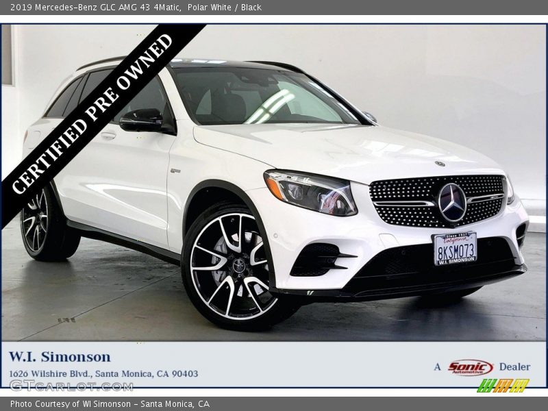 Polar White / Black 2019 Mercedes-Benz GLC AMG 43 4Matic