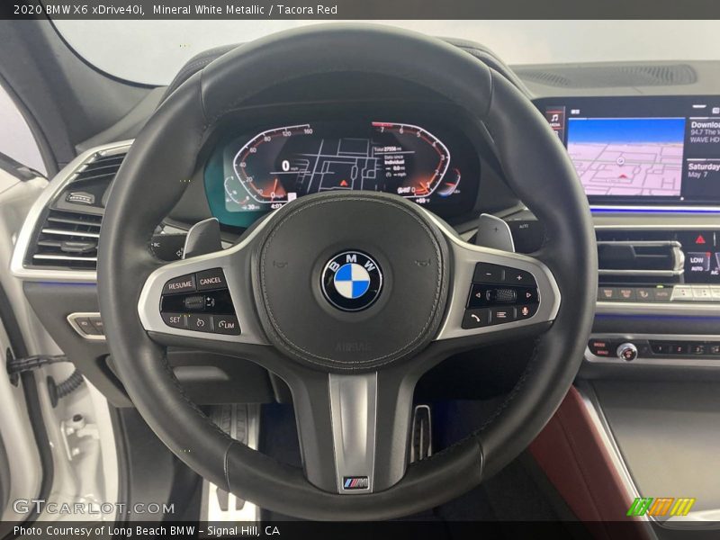 Mineral White Metallic / Tacora Red 2020 BMW X6 xDrive40i