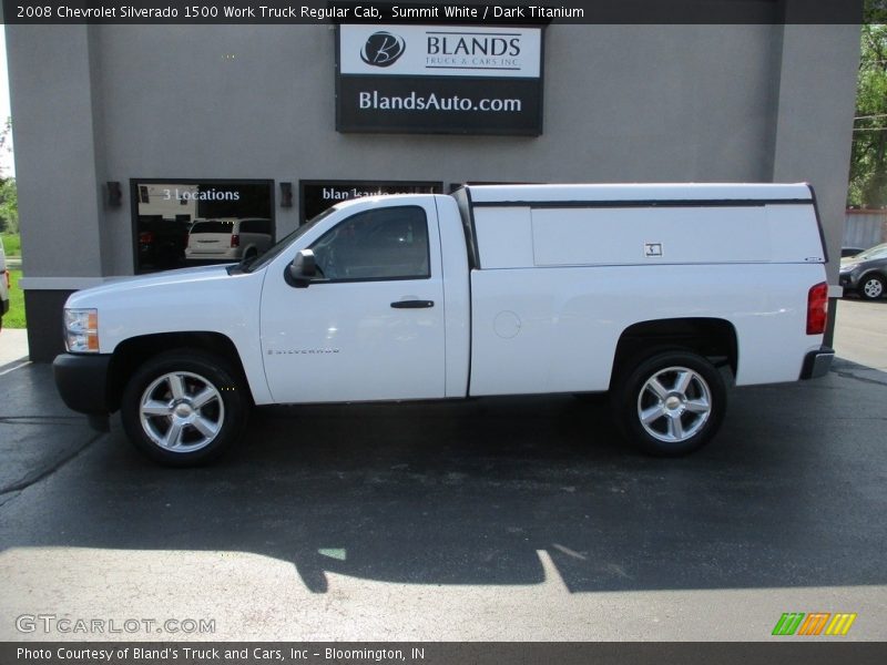 Summit White / Dark Titanium 2008 Chevrolet Silverado 1500 Work Truck Regular Cab