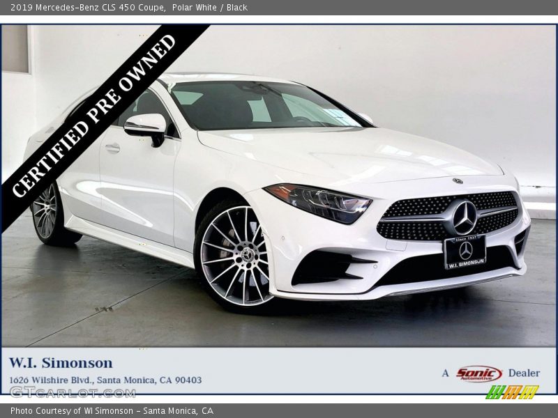 Polar White / Black 2019 Mercedes-Benz CLS 450 Coupe